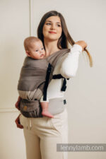 LennyLamb Lenny Light  компактна регулируема слингова раница от тъкан слингов плат Кафе Лате
