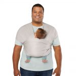 Еластичен слинг New Aura на Ergobaby  Suistainable Knit Mesh СИВО дишаща мрежеста материя - Image 3