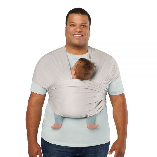 Еластичен слинг New Aura на Ergobaby  Suistainable Knit Mesh СИВО дишаща мрежеста материя - Image 3