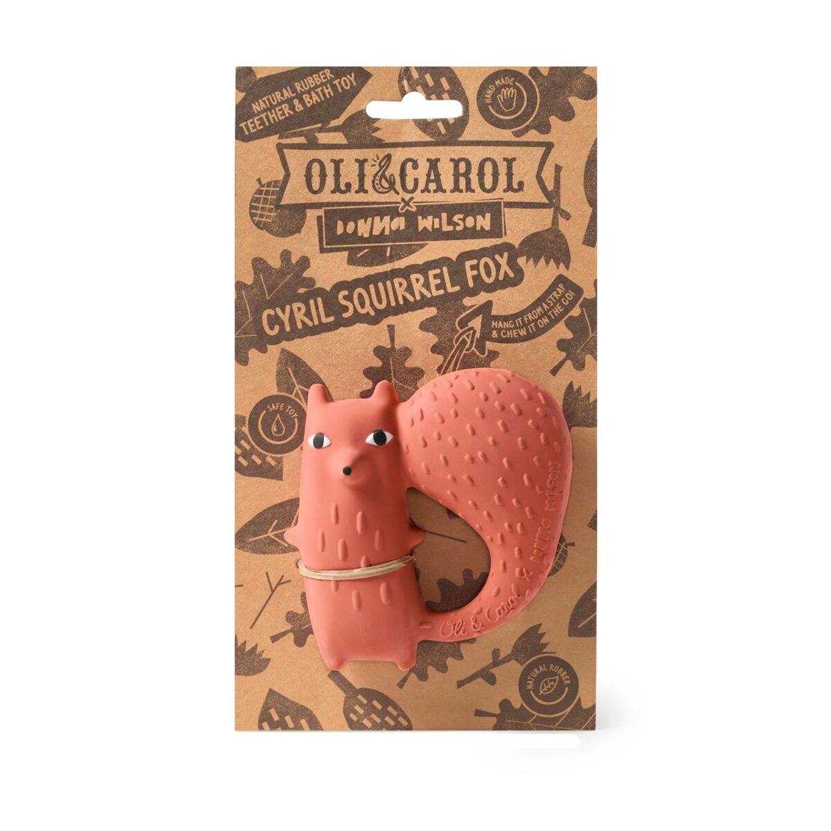 Oli&Carol + Donna Wilson 2в1 Многофункционална чесалка за зъби 0+ и играчка за баня 100%естествен каучук Cyril - Image 2
