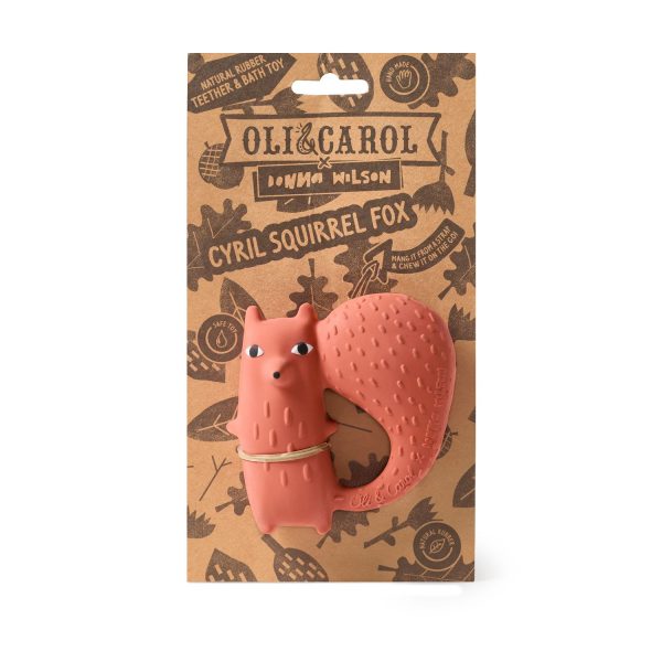 Oli&Carol + Donna Wilson 2в1 Многофункционална чесалка за зъби 0+ и играчка за баня 100%естествен каучук Cyril - Image 2