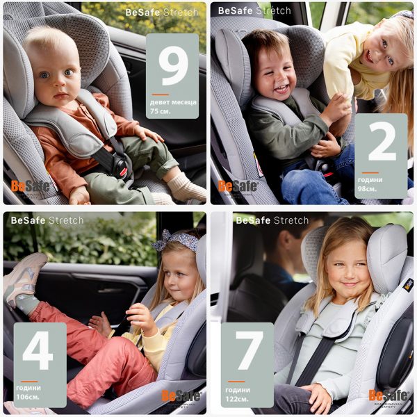 BeSafe Stretch столче за кола от 6м. до 7г. (125см) 36кг. с място за крачетата s Plus Test - Image 3