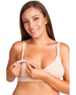 Мек памучен сутиен за бременни и кърмачки DUO , с вадеща се подплънка , без банели - Image 4