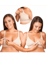 Мек памучен сутиен за бременни и кърмачки DUO , с вадеща се подплънка , без банели