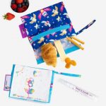 Snack & Doodle комплект 2бр. многократни пликчета за храна + 2 плоскости за водно рисуване