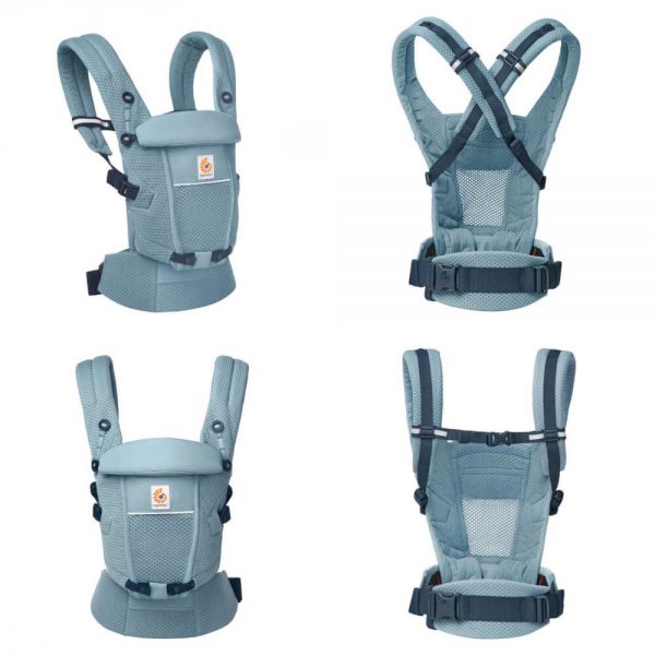 Ергономична раница Ergobaby ADAPT Softflex Mesh с мрежест панел Slate Blue максимална проветривост - Image 5