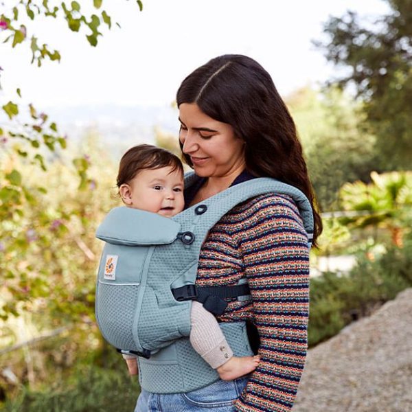 Ергономична раница Ergobaby ADAPT Softflex Mesh с мрежест панел Slate Blue максимална проветривост - Image 4