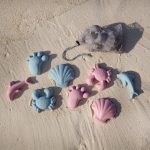 Scrunch Kids формички за пясък 100%Силикон - смачкай, сгъни, навий и прибери РАЗЛИЧНИ РАЗЦВЕТКИ - Image 9