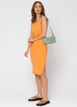 Спортно-елегантна памучна рокля за бременни и кърмачки "Кашкорс" манго