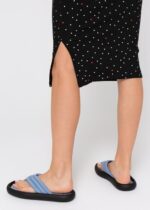 Спортно-елегантна памучна рокля за бременни и кърмачки "Кашкорс" черна точки и сърца - Image 4