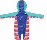 Бански за бебе , цял костюм за плуване с 50+UV и вградена шапка Closeparent Англия Whale Shark последни 18-24м. - Image 2