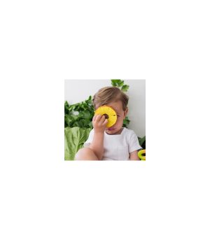 Oli&Carol Ananas the Pineapple 2в1 Многофункционална чесалка за зъби 0+ и играчка за баня 100%естествен каучук - Image 2