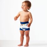 Бански за бебе , бебешки бански за плуване с 50+UV SplashAbout Happy Nappy Англия неопрен Лодки - Image 4