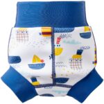 Бански за бебе , бебешки бански за плуване с 50+UV SplashAbout Happy Nappy Англия неопрен Лодки - Image 3