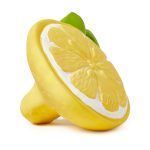 Oli&Carol John Lemon 2в1 Многофункционална чесалка за зъби 0+ и играчка за баня 100%естествен каучук