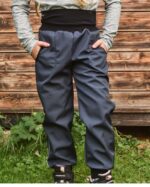 Детски софтшел панталон  (есен/зима) цвят антрацит , ветро- и водоустойчив 10 000мм 110 - Image 3