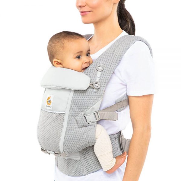 Ергономична раница Ergobaby ADAPT Softflex Mesh с мрежест панел Pearl Grey максимална проветривост - Image 2