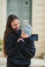 Суитшърт за бебеносене 2в1 с предпазна яка унисекс графит последни Л - Image 3