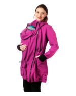 Ватирано 3в1 софтшел яке за бременни и бебеносене 10 000мм воден стълб fuchsia - Image 2