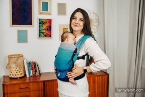 LennyLamb Lenny Light  компактна регулируема слингова раница от тъкан слингов плат Airglow - Image 5