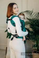 LennyLamb Lenny Light компактна регулируема слингова раница от тъкан слингов плат Emerald - Image 5