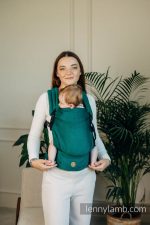 LennyLamb Lenny Light компактна регулируема слингова раница от тъкан слингов плат Emerald