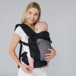 Love and Carry ONE регулируема ергономична раница с падащ панел и платка за кръста цвят Twilight органичен памук , тъкан плат - Image 2
