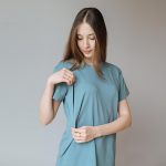 Тениска за бременни и кърмачки зелена , oversize свободна кройка последни L - Image 3