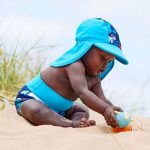 Бебешка шапка с 50+ UV защита Splash About Англия , легионерска шапка размер 1-3г.  Морско дъно