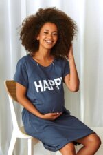 Нощница за бременни и кърмачки Happy Mommy 100%Памук