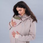 Ватирано 4в1 софтшел яке за бременни и бебеносене Love and Carry цвят крем - Image 9