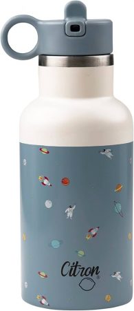 Детска термо бутилка 350ml. с предпазна гума и подарък РАЗЛИЧНИ ДЕСЕНИ - Image 4