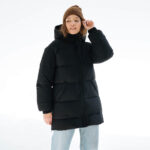 Зимно 3в1 Яке за бременни и бебеносене Еко Пух Love and Carry , по-къса унисекс кройка черно - Image 4