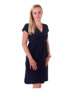 Памучна рокля за бременни  Joza тъмносиня - Image 4