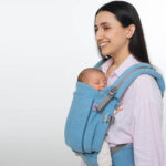 Love and Carry ONE регулируема ергономична раница с падащ панел и платка за кръста Лимитирана Light Denim - Image 2