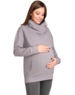 Ватиран суитшърт за бременни и кърмачки , поло яка Laura - Image 5