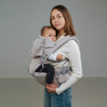 Хипсийт Love and Carry 6-в-1 ергономична раница за носене на бебе със седалка Grey-Beige