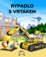 Комплект за изграждане на багер 2 в 1 с интерактивни функции – 461 части, съвместим с популярни марки строителни блокчета - Image 3