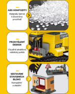 Комплект за изграждане на багер 2 в 1 с интерактивни функции – 461 части, съвместим с популярни марки строителни блокчета - Image 2