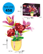 Комплект конструктор , рози, лилии и минзухари в жълта ваза - Image 4