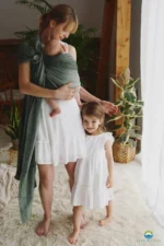 Слинг с халки  Little Frog  размер М (2,1m) Verdelit с бамбук