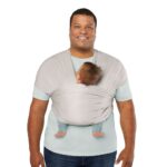 Еластичен слинг New Aura на Ergobaby  Suistainable Knit Mesh СИВО дишаща мрежеста материя - Image 3