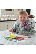 Система за хранене Tidy Tot лигавник с велкро и кръгла база Sage Green с моркови - Image 5