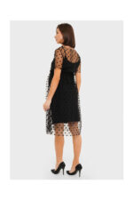 Официална рокля за бременни с презрамки"Дешер" черна последни  S - Image 3