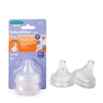 Физиологичен силиконов биберон NaturalWave® средно и бързо течащ