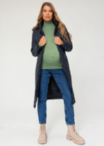 Стилно палто за бременни "Лестър" яке за бременни 2в1 капитонирано последни