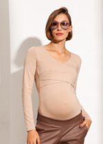 Памучно боди за бременни и кърмачки "Fleur" последно Л - Image 2