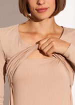 Памучно боди за бременни и кърмачки "Fleur" последно Л - Image 4