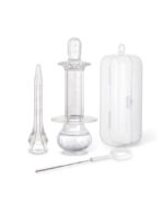 Сет Haakaa спринцовка , иновативна многократна силиконова пипета  със странично разтичане за хранене , течности , лекарства. + кутия и четка за миене - Image 6