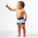 Бански за бебе , бебешки бански за плуване с 50+UV SplashAbout Happy Nappy Англия неопрен Лодки - Image 5